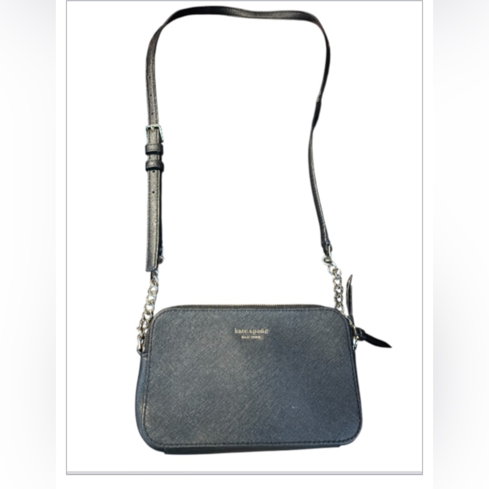 Kate Spade Sam small crossbody in black Saffiano
